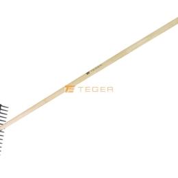 Grabie metalowe 14 zębne na drewnianym trzonku / TEGER