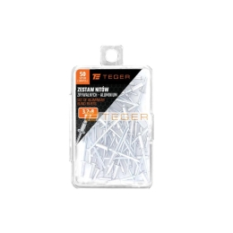 Zestaw nitów zrywalnych. aluminiowych (3.2x8mm) / 50 szt. / TEGER