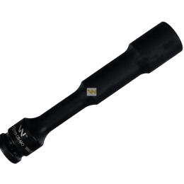 Nasadka udarowa 1/2", sześciokątna slim przelotowa ze stali CrMo 19mm długość 150 mm, stosowane w mechanice do kluczy udarowych, Waryński