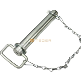 Sworzeń zaczepu z zawleczką i łańcuchem 12.7x165x200 TEGER