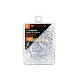 Zestaw nitów zrywalnych. aluminiowych (4.0x8mm) / 50 szt. / TEGER