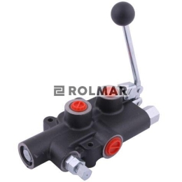 Rozdzielacz hydrauliczny 1-sekcyjny do łuparek 80L (sprężyna i zatrzask z odskokiem)