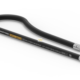 Przewód hydrauliczny gładki z uszczelnieniem - gwint M22x1.5 prosta/90 stopni (kolanko) L-2000mm DN12-1SN (AK-13-2000; P11P12) 16.0MPa Waryński