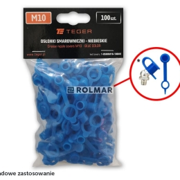 Zestaw osłonek smarowniczki M10 kolor niebieski TEGER (sprzedawane po 100szt.)