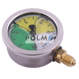 Manometr glicerynowy M63 0-10 bar gwint M12x1.5 obudowa kwasoodporna. Opryskiwacz POLMO