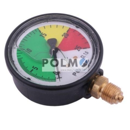 Manometr glicerynowy M63 0-25 bar. gwint G1/4" dolne przyłącze. obudowa plastikowa. Opryskiwacz POLMO