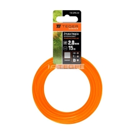 Żyłka tnąca do podkaszarek / Kwadrat / 2.0 mm / 15 m / TEGER