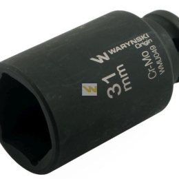 Nasadka udarowa sześciokątna długa 1/2". 31 mm. CrMo. DIN 3129. Waryński
