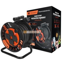 Przedłużacz bębnowy, warsztatowy PROFESSIONAL, 3X1,5mm, IP44, H05RR-F, cert. CE / 30M, Teger