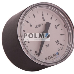 Manometr suchy M40 0-10 bar gwint M10x1 tylne przyłącze obudowa plastikowa POLMO
