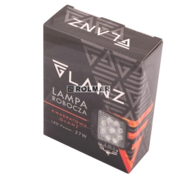 Lampa robocza kwadratowa 27W 9 LED GLANZ