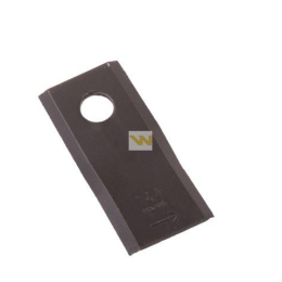 Nóż. nożyk kosiarka lewy 98X46X3.5mm otwór 16.5 zastosowanie 40490006 Morra WARYŃSKI ( sprzedawane po 25 )