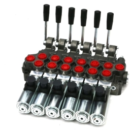 Rozdzielacz hydrauliczny (50 l/m) 6 sekc.ster. Ręczno elektryczne 12 DC
