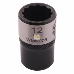 Nasadka dwunastokątna 3/8". 12 mm. CrV50BV30. DIN 3124. Waryński