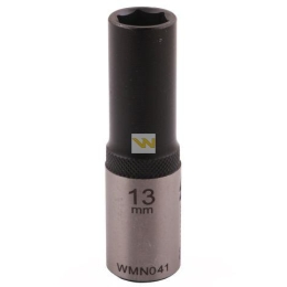 Nasadka sześciokątna 1/2". 13 mm. długa. CrV50BV30. DIN 3124. Waryński