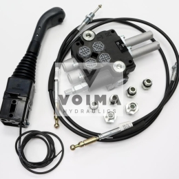 Zestaw do Ładowacz TUR -Rozdzielacz 80L 2-sekcyjny + Joystick z przyciskiem + Elementy złączne + Linki na kulkę 1500mm VOIMA