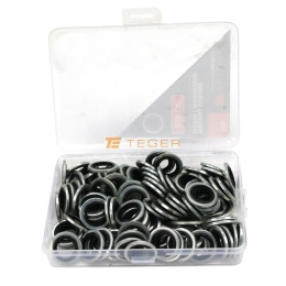Podkładka metalowo gumowa z prowadzeniem BSP 1/4" TEGER ( sprzedawane po 100 )
