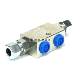 Zawór zwrotny bliźniaczy sterowany VBPDE 3/8" (12L - M18x1.5) - 380bar - 30l/min - (zamek hydrauliczny)