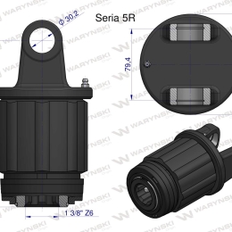 Sprzęgło zapadkowe wału Seria 5R 500 Nm - 1 3/8 Z6 WARYŃSKI