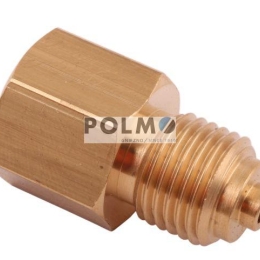 Złączka manometryczna gwint zewnętrzny G1/2" x gwint wewnętrzny M12x1.5 (mosiądz) POLMO