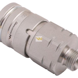 Szybkozłącze hydrauliczne suchoodcinające gniazdo M18x1.5 12L gwint zewnętrzny ISO16028 Waryński