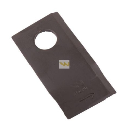 Nóż. nożyk kosiarka lewy 94x50x4mm otwór 19 zastosowanie 58031193 BCS WARYŃSKI ( sprzedawane po 25 )