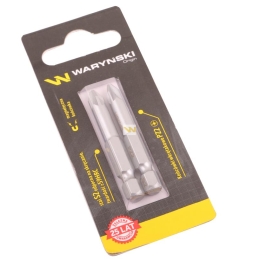 Końcówki wkrętakowe bity PZ2 50mm Waryński komplet w blistrze dwusztukowym