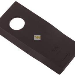 Nóż. nożyk kosiarka lewy 105x48x4mm otwór 19 zastosowanie 9492421 Claas WARYŃSKI ( sprzedawane po 25 )