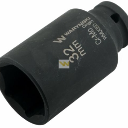 Nasadka udarowa sześciokątna długa 1/2". 32 mm. CrMo. DIN 3129. Waryński
