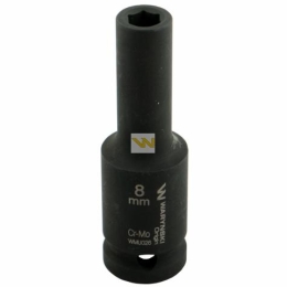Nasadka udarowa sześciokątna długa 1/2". 8 mm. CrMo. DIN 3129. Waryński
