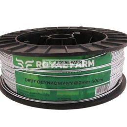 Drut (szpula) do pastucha ocynkowany fi 2.0 mm 500m ROYAL FARM RM-105010013