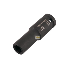 Nasadka udarowa sześciokątna długa 1/2". 12 mm. CrMo. DIN 3129. Waryński
