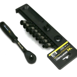 Zestaw L nasadek 3/8  6 7 8 9 10 11 12 13 mm z grzechotką  Waryński
