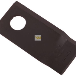 Nóż. nożyk kosiarka lewy 102x48x4mm otwór 19 zastosowanie 570447 Niemeyer WARYŃSKI ( sprzedawane po 25 )
