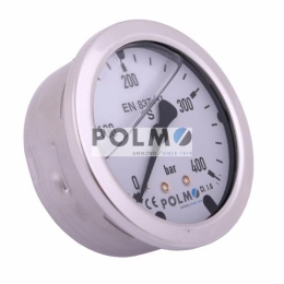 Manometr glicerynowy M63 0-400 bar tylne przyłącze G1/4" POLMO