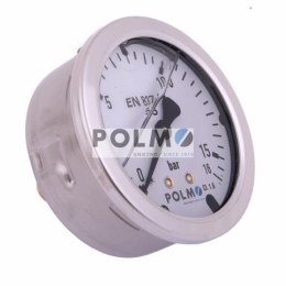 Manometr glicerynowy M63 0-16 bar tylne przyłącze G1/4" POLMO