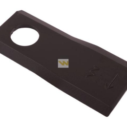 Nóż. nożyk kosiarka prawy 107x46x4mm otwór 21 WARYŃSKI ( sprzedawane po 25 )