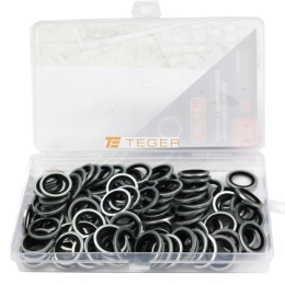 Podkładka metalowo gumowa z prowadzeniem BSP 3/8" TEGER (sprzedawane po 100 )