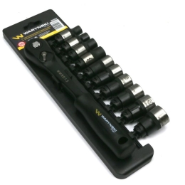 Zestaw L nasadek 1/2 z grzechotką   10 11 12 13 15 17 18 19 20 22 mm 11 el Waryński