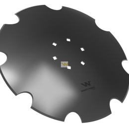 Talerz uzębiony Z-8 fi 510 mocowanie 6/120 grubość 4mm stal borowa WARYŃSKI R