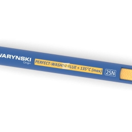 Wąż hydrauliczny do urządzeń myjących PERFECT-WASHER BLUE 135 stopni 2SN DN12 2-oplotowy 275 Bar Waryński (sprzedawany po 50m)