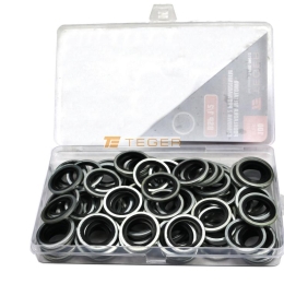 Podkładka metalowo gumowa z prowadzeniem BSP 1/2" TEGER ( sprzedawane po 100 )