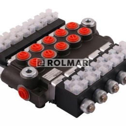 Rozdzielacz hydrauliczny 5-sekcyjny sterowany elektrycznie (12V) 50L