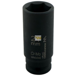 Nasadka udarowa sześciokątna długa 1/2". 24 mm. CrMo. DIN 3129. Waryński