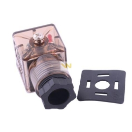 Wtyczka elektryczna W-WTYKVDC 12V 24V (SP666) do zasilania cewek elektromagnetycznych z diodą i uszczelką Waryński