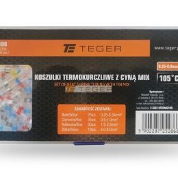 Zestaw koszulek termokurczliwych z cyną MIX 100 szt. TEGER