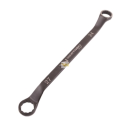 Klucz oczkowy odsadzony 24 x 27 mm. CrV standard ASME B107.9 Waryński