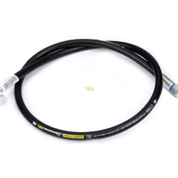 Przewód hydrauliczny gładki z uszczelnieniem - gwint M18x1.5 prosta/90 stopni (kolanko) L-1500mm DN10-1SN (AK-10-1500; P11P12) 18.0MPa Waryński
