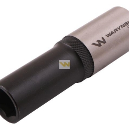 Nasadka sześciokątna 1/2". 12 mm. długa. CrV50BV30. DIN 3124. Waryński