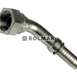 Zakucie hydrauliczne kątowe DKR45 DN16-5/8"BSP nakrętka (45 stopni) CAST